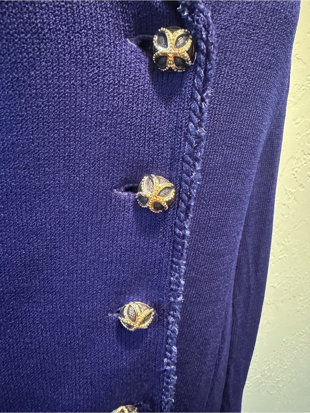St. John Collection Long Blazer with Decorative Buttons - Picture 6 of 12